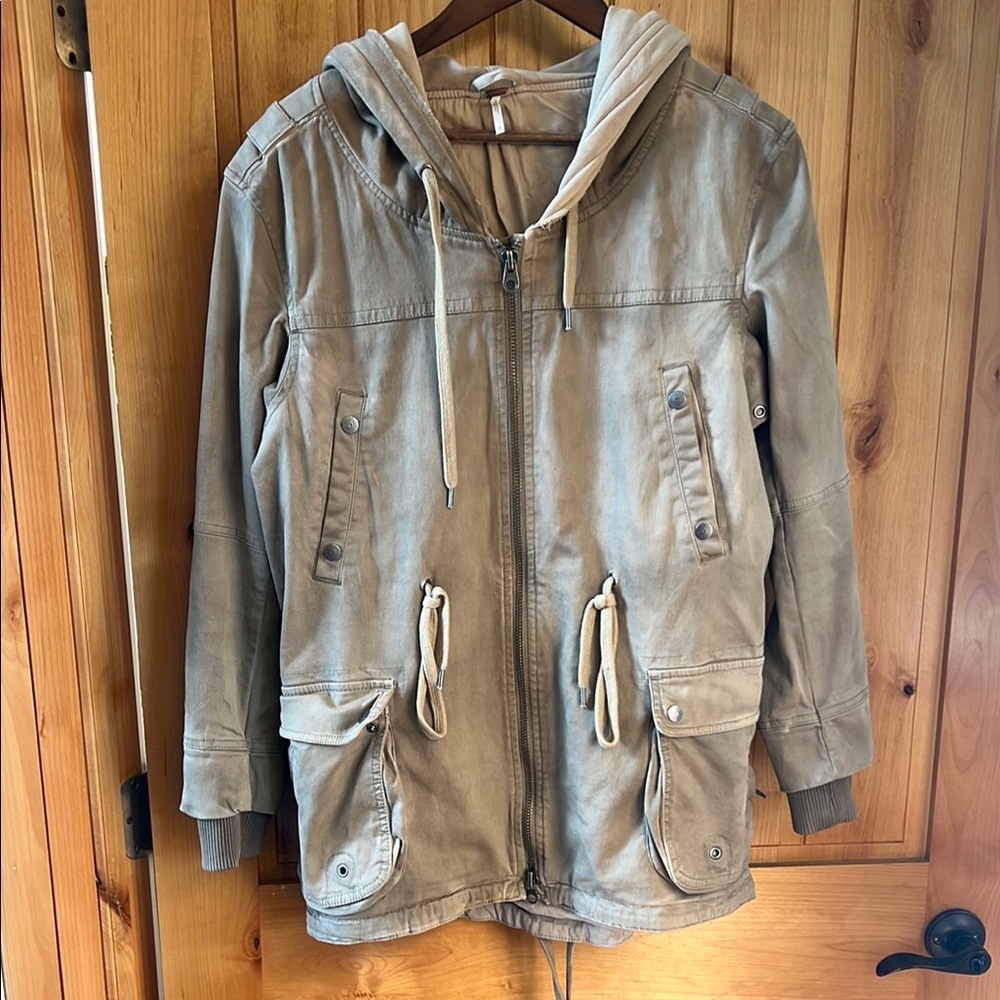 Free People Utility Hooded Jacket with Drawstring